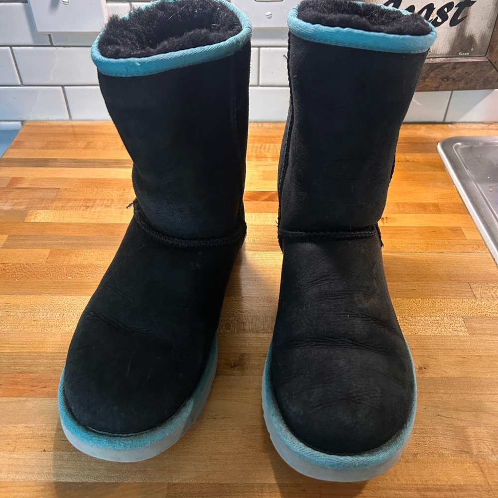 UGG Black and Blue Ankle Boots